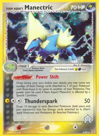 Team Aqua's Manectric Pokémon card #4