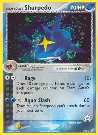 Team Aqua's Sharpedo Pokémon card #5