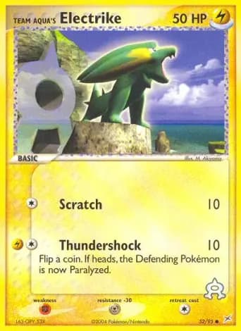 Team Aqua's Electrike Pokémon card #52