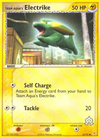 Team Aqua's Electrike Pokémon card #53