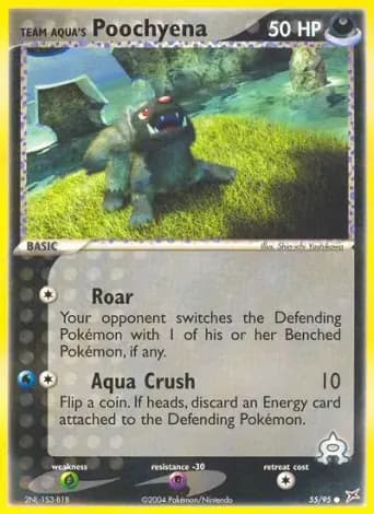 Team Aqua's Poochyena Pokémon card #55