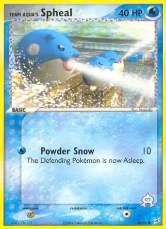 Team Aqua's Spheal Pokémon card #56