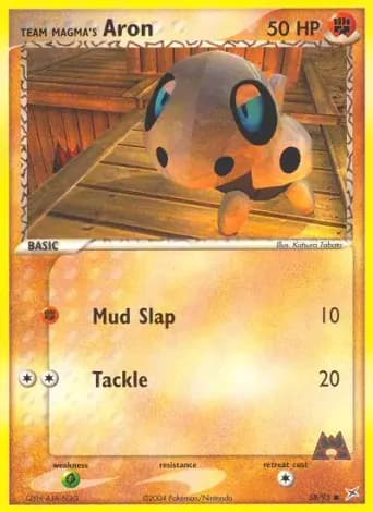 Team Magma's Aron Pokémon card #58