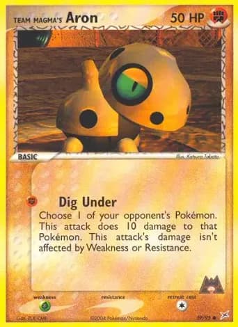 Team Magma's Aron Pokémon card #59