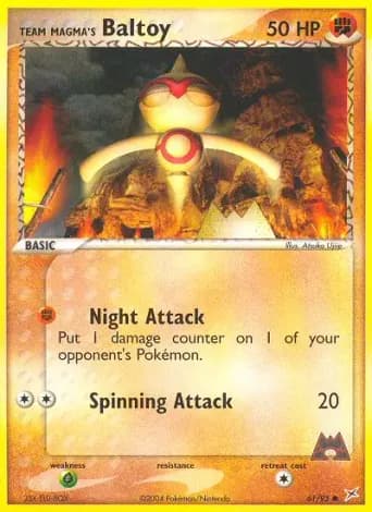 Team Magma's Baltoy Pokémon card #61