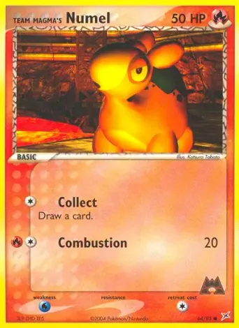 Team Magma's Numel Pokémon card #64