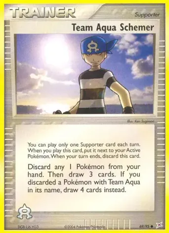 Team Aqua Schemer Pokémon card #69