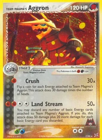 Team Magma's Aggron Pokémon card #7