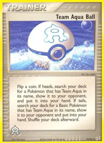 Team Aqua Ball Pokémon card #75