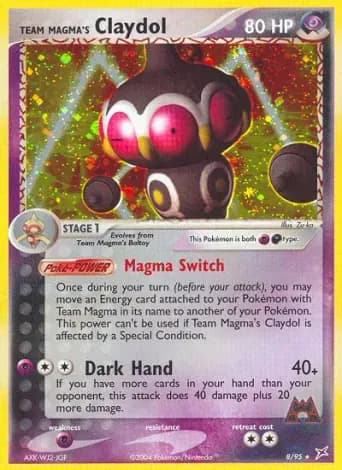 Team Magma's Claydol Pokémon card #8