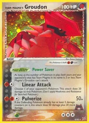 Team Magma's Groudon Pokémon card #9