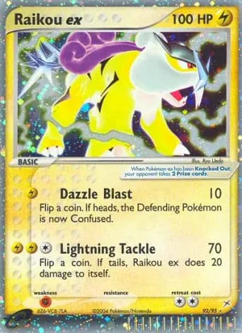 Raikou ex Pokémon card #92
