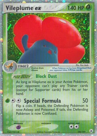 Vileplume ex Pokémon card #100