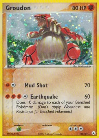 Groudon Pokémon card #102