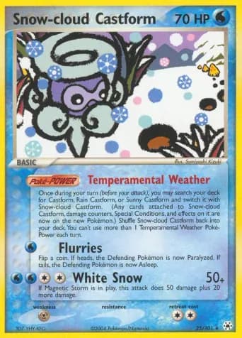 Snow-cloud Castform Pokémon card #25