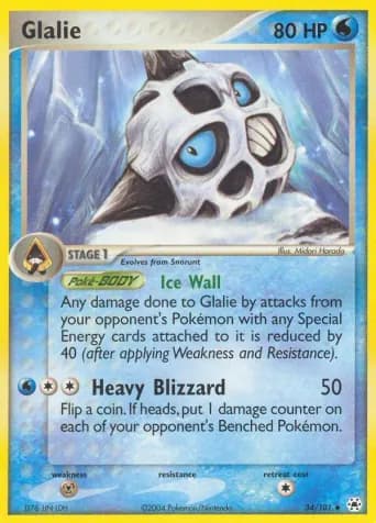 Glalie Pokémon card #34