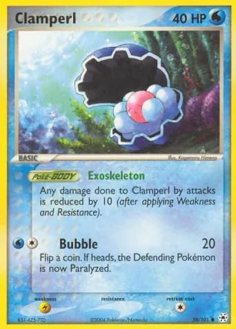 Clamperl Pokémon card #58