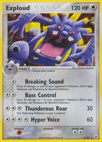 Exploud Pokémon card #6