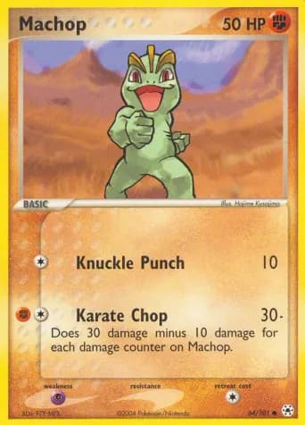 Machop Pokémon card #64