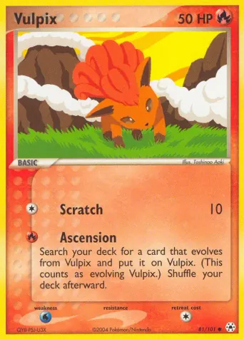 Vulpix Pokémon card #81