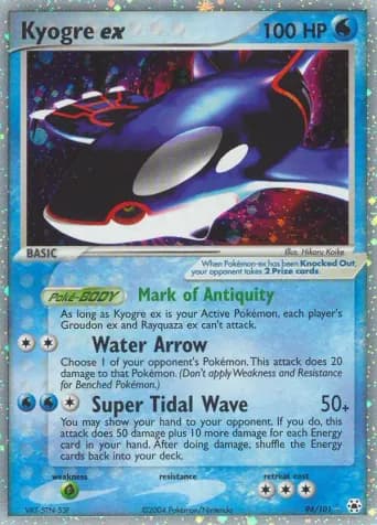 Kyogre ex Pokémon card #94