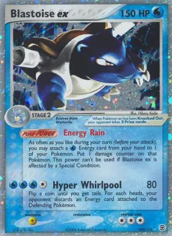 Blastoise ex Pokémon card #104