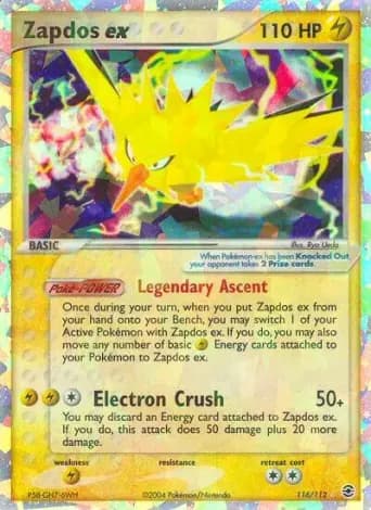 Zapdos ex Pokémon card #116