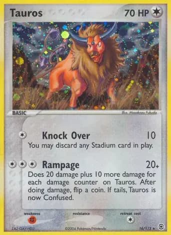 Tauros Pokémon card #16