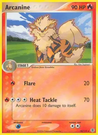 Arcanine Pokémon card #18