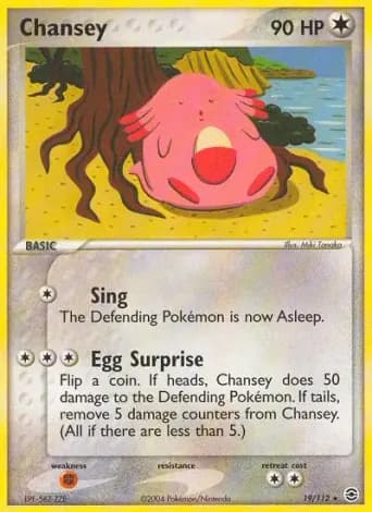 Chansey Pokémon card #19
