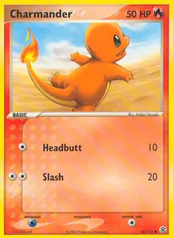 Charmander Pokémon card #58