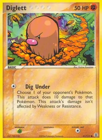 Diglett Pokémon card #61