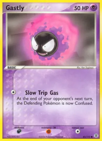 Gastly Pokémon card #63