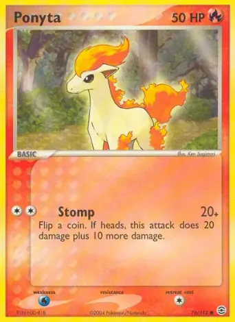 Ponyta Pokémon card #76