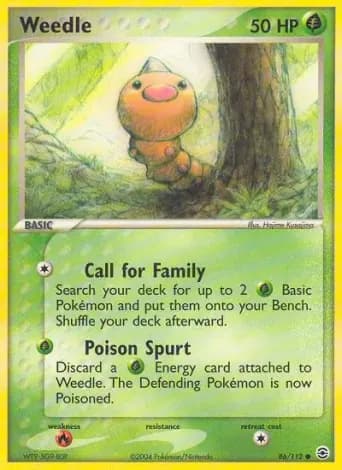 Weedle Pokémon card #86