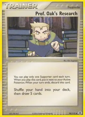 Prof. Oak's Research Pokémon card #98