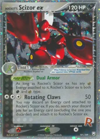 Rocket's Scizor ex Pokémon card #101