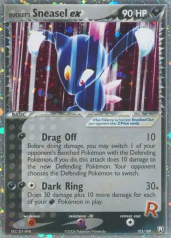 Rocket's Sneasel ex Pokémon card #103
