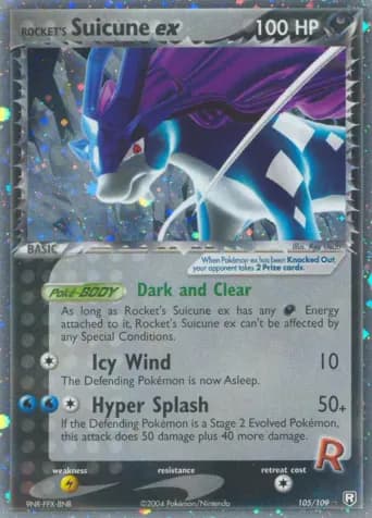 Rocket's Suicune ex Pokémon card #105