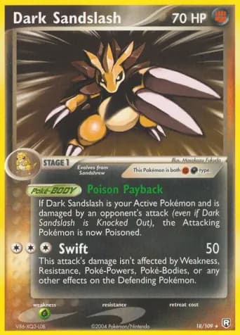 Dark Sandslash Pokémon card #18