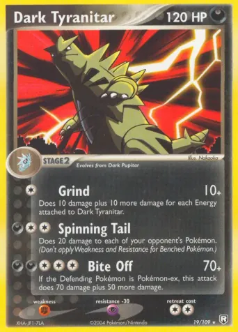 Dark Tyranitar Pokémon card #19