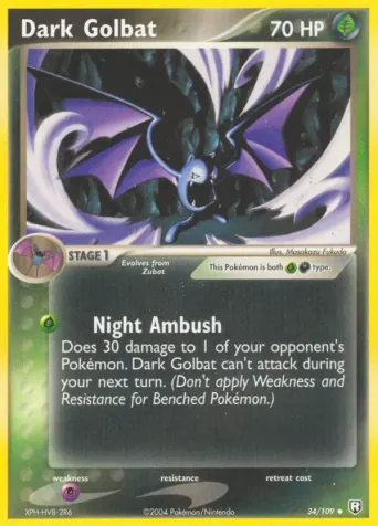 Dark Golbat Pokémon card #34