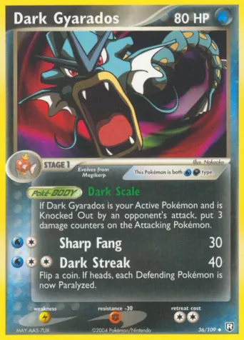 Dark Gyarados Pokémon card #36