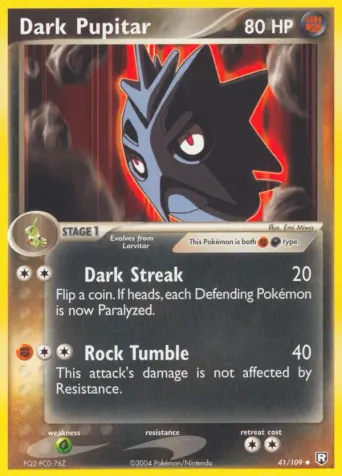 Dark Pupitar Pokémon card #41