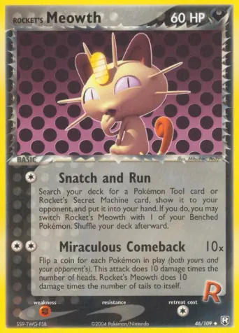 Rocket's Meowth Pokémon card #46