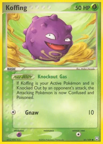 Koffing Pokémon card #61