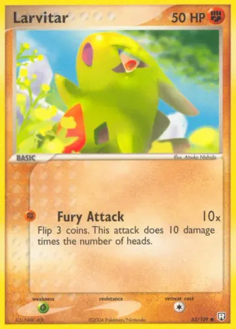 Larvitar Pokémon card #62