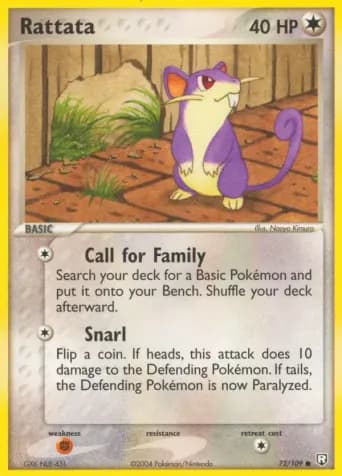 Rattata Pokémon card #72
