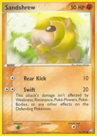 Sandshrew Pokémon card #74