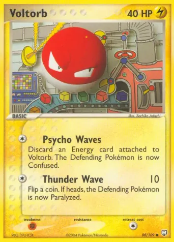Voltorb Pokémon card #80